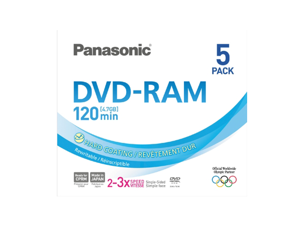 Panasonic LMAF120LE5 DVD-RAM 120min 4.7GB, 5 Pack