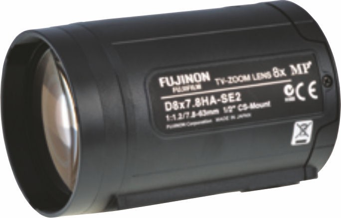Fujinon D8x7.8HA-V42 1/2" Zoom 1.3 Megapixel Lens